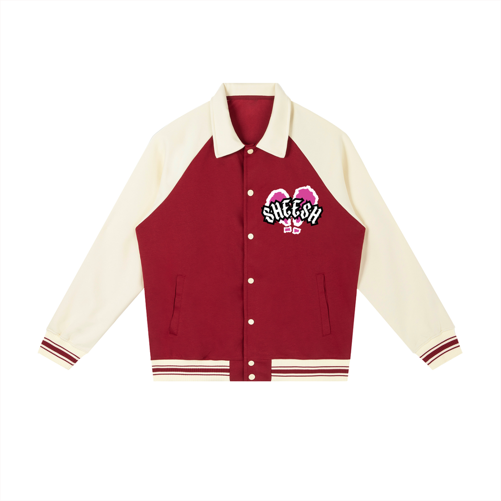 SHEESH WMNS Signature Logo Raglan Baseball Jacket