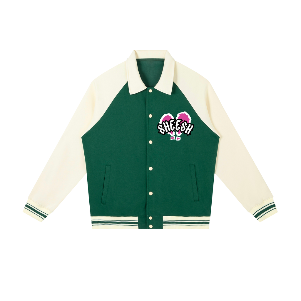 SHEESH WMNS Signature Logo Raglan Baseball Jacket