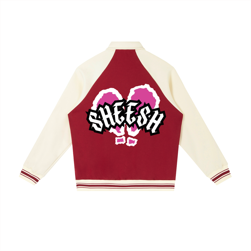 SHEESH WMNS Signature Logo Raglan Baseball Jacket