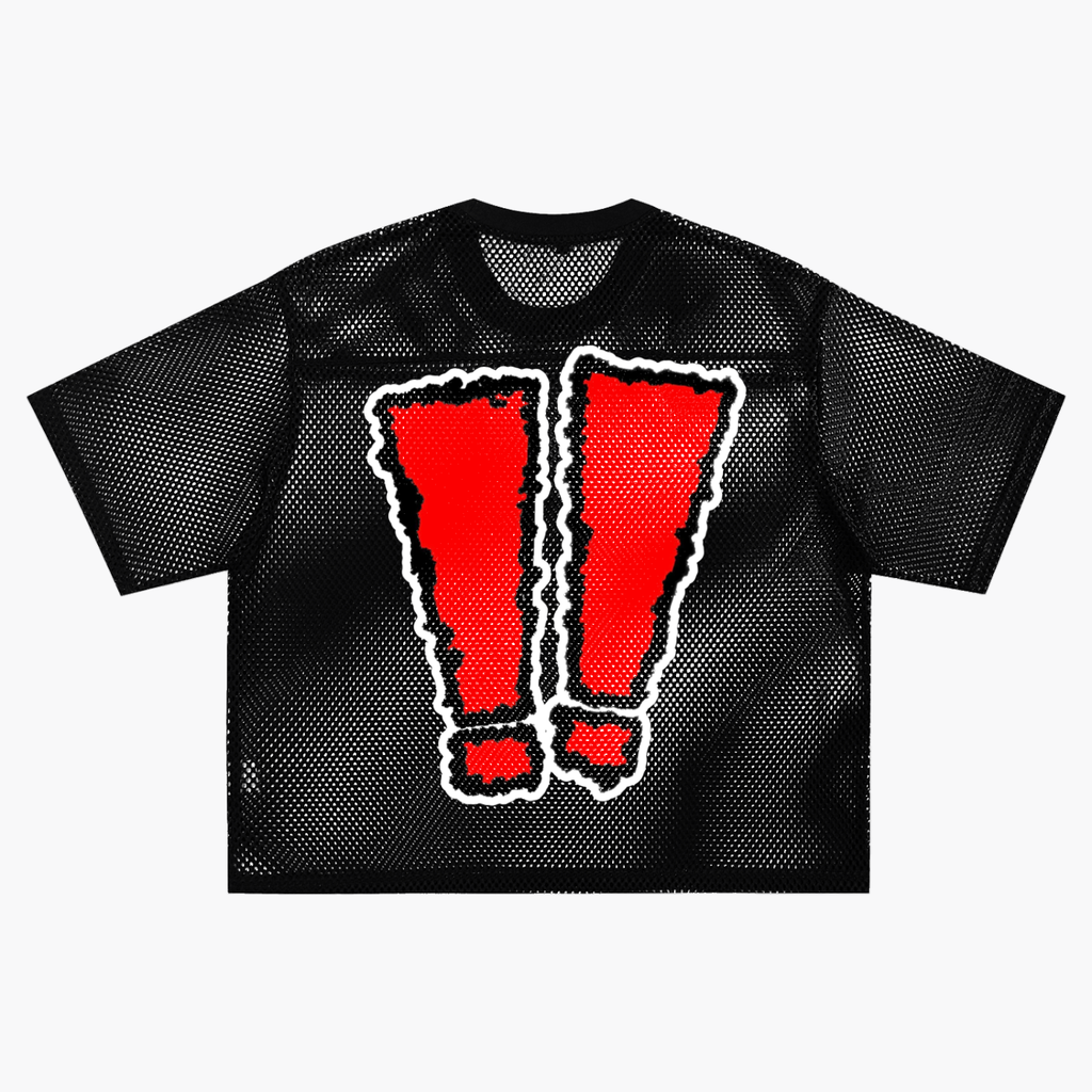SHEESH Signature Logo See-Through Mesh Jersey Shirt