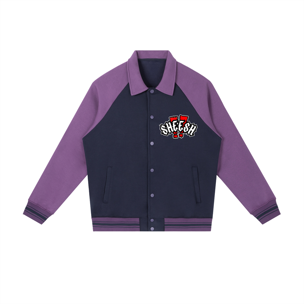 SHEESH Signature Logo Raglan Baseball Jacket