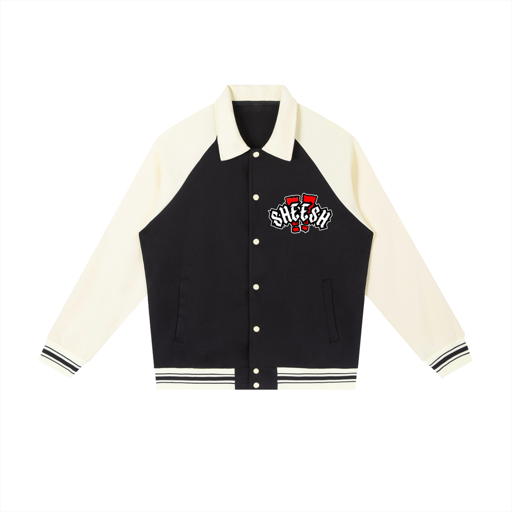 SHEESH Signature Logo Raglan Baseball Jacket