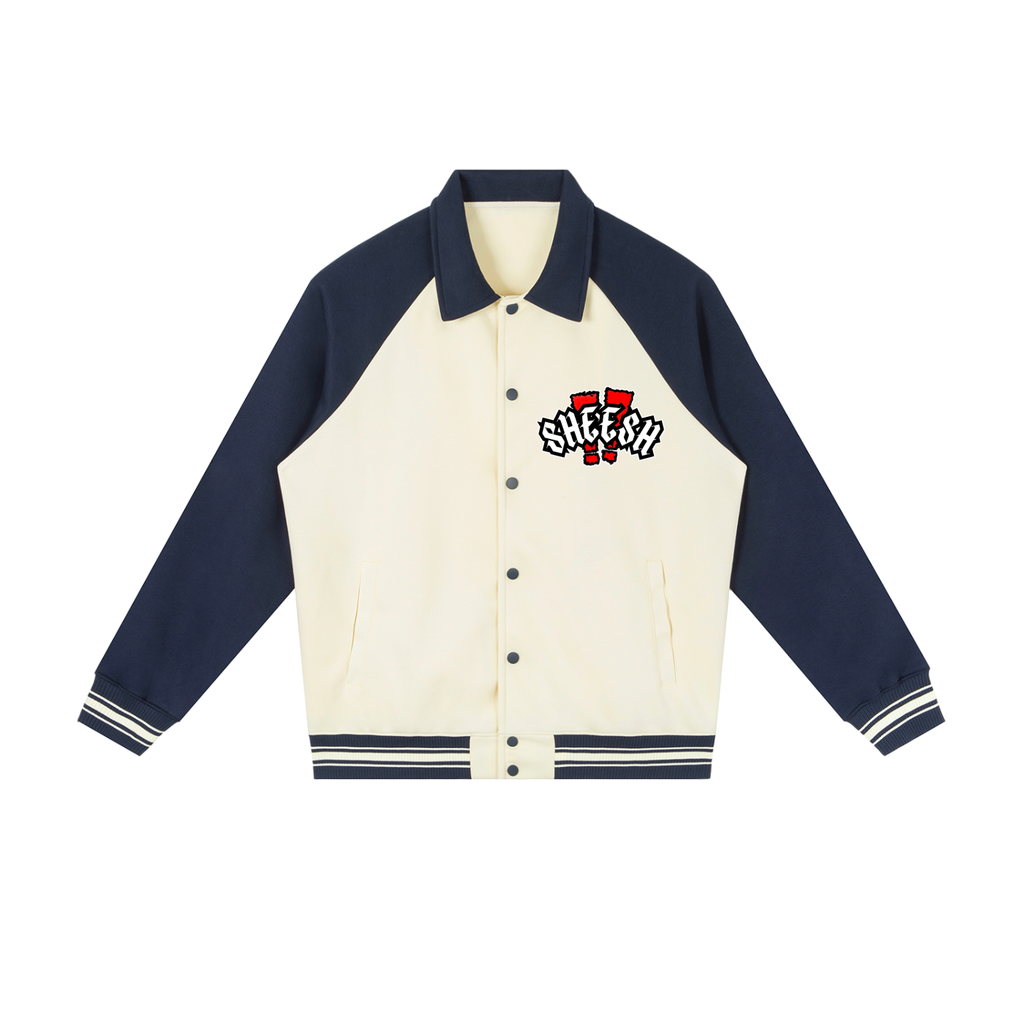 SHEESH Signature Logo Raglan Baseball Jacket