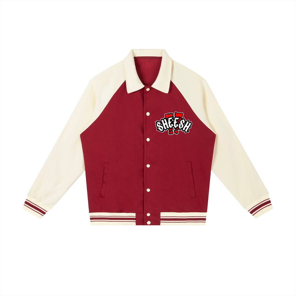 SHEESH Signature Logo Raglan Baseball Jacket