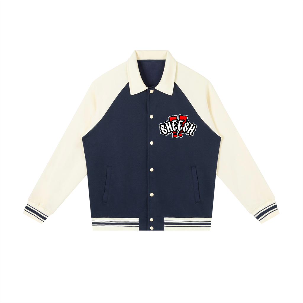 SHEESH Signature Logo Raglan Baseball Jacket
