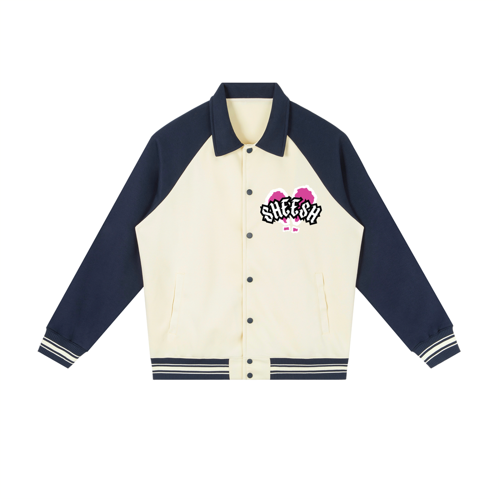 SHEESH WMNS Signature Logo Raglan Baseball Jacket