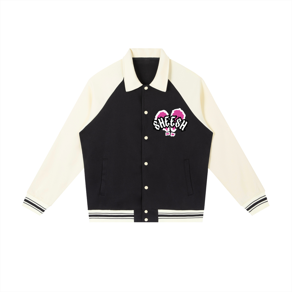 SHEESH WMNS Signature Logo Raglan Baseball Jacket