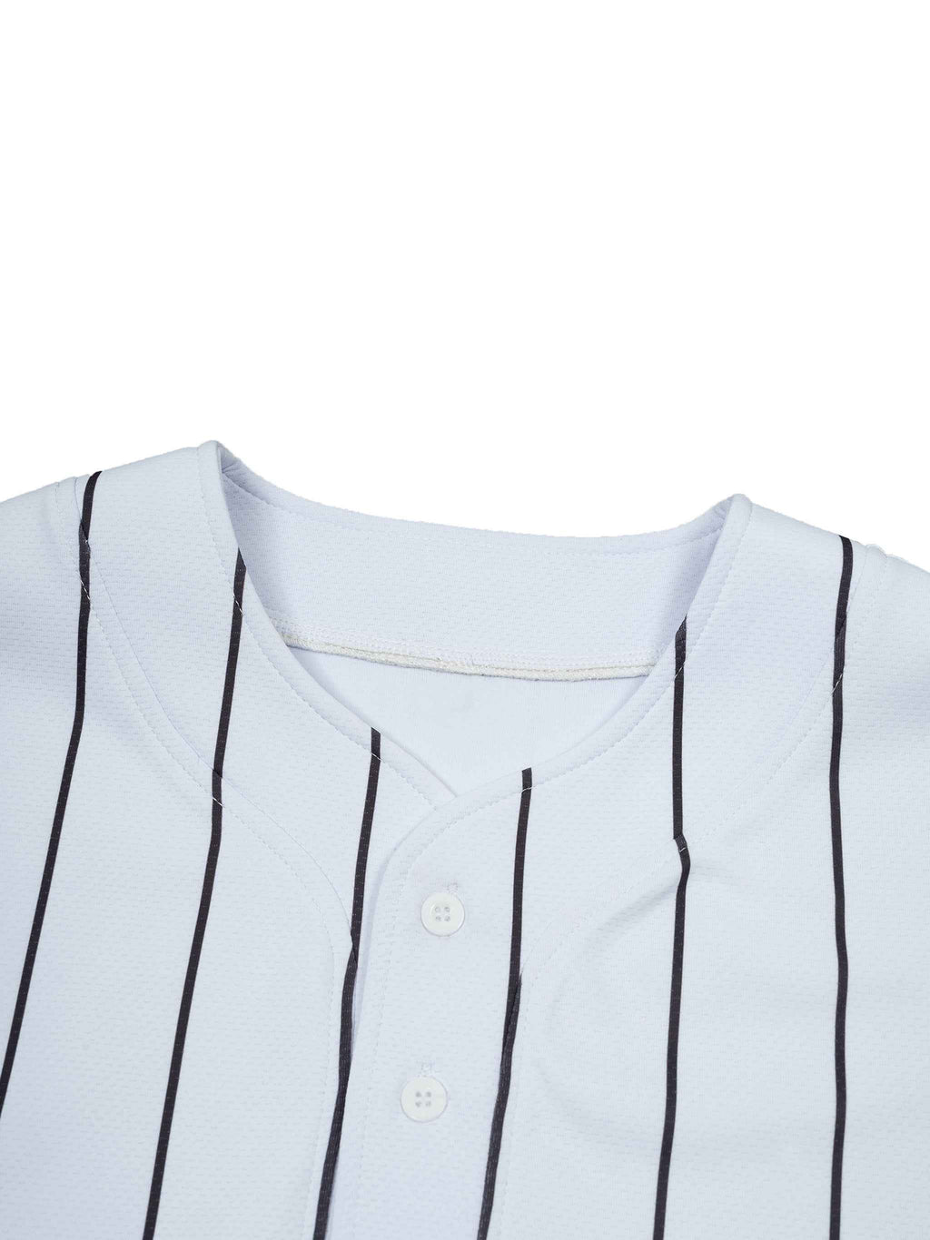 SHEESH Super Logo Pinstripe Baseball Jersey
