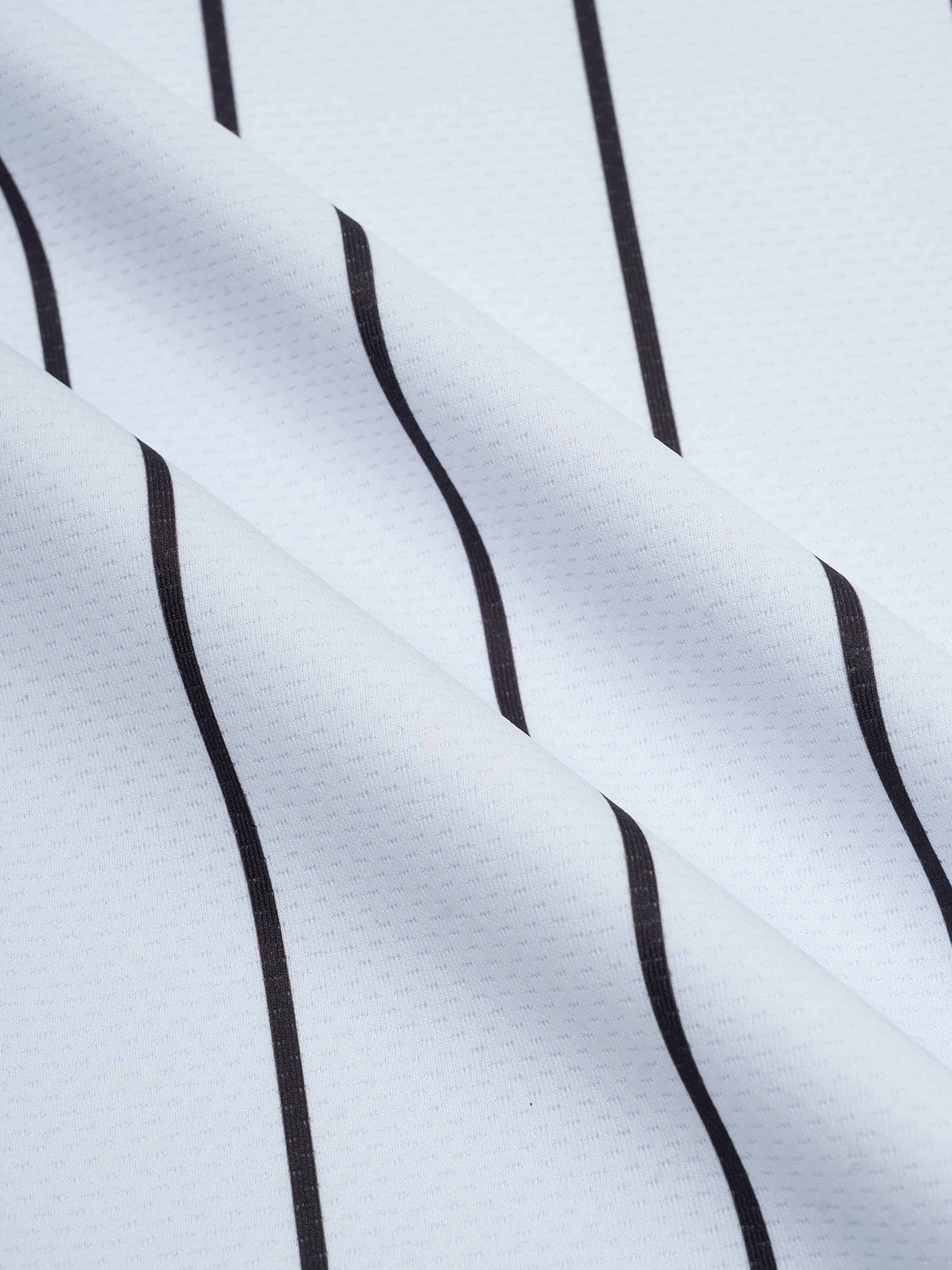 SHEESH Super Logo Pinstripe Baseball Jersey